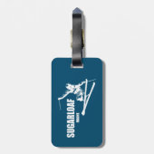 Sugarloaf Mountain Maine Skier Bagagelabel (Achterkant verticaal)