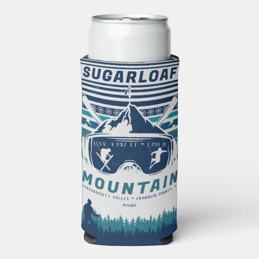 Sugarloaf Mountain Maine  Skiing Souvenirs (Seltzer Voorkant)