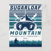 Sugarloaf Mountain Maine  Skiing Souvenirs Briefkaart (Voorkant)