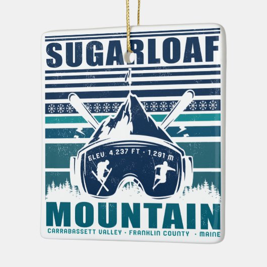 Sugarloaf Mountain Maine Skiing Souvenirs Keramisch Ornament (Links)