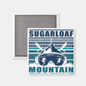 Sugarloaf Mountain Maine Skiing Souvenirs Magneet (Voorkant / Achterkant)