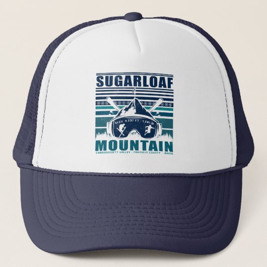 Sugarloaf Mountain Maine Skiing Souvenirs Trucker Pet (Voorkant)