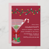 Sugarplum Blush Christmas Holiday Cocktail Party Kaart (Voorkant / Achterkant)