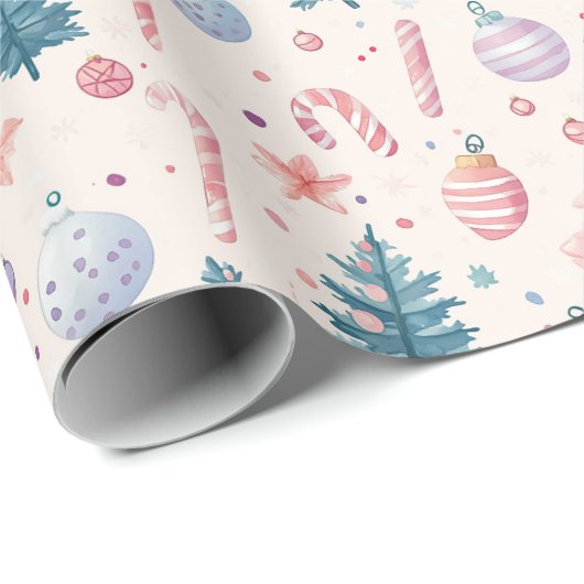 "Sugarplum Vakantie Charm Pattern" Cadeaupapier (Rol Hoek)