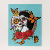 Sugars Skulls Art Nouveau Legpuzzel (Verticaal)