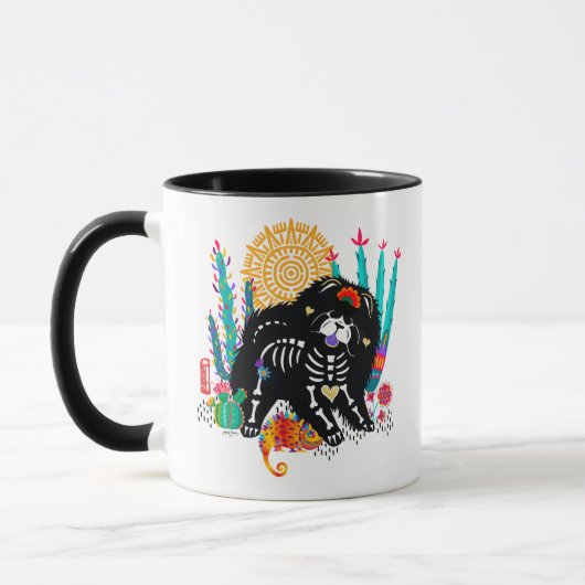 SUGARSKULL NIRVANA chow dog halloween 11 oz mok (Links)