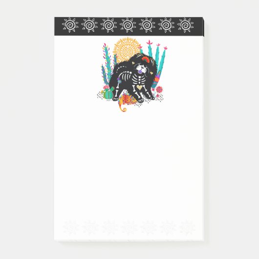SUGARSKULL NIRVANA chow dog halloween Post-it® Notes (Voorkant)
