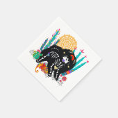 SUGARSKULL NIRVANA chow dog halloween Servet (Hoek)