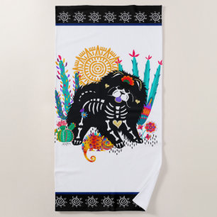 SUGARSKULL NIRVANA Chow Dog Strandlaken