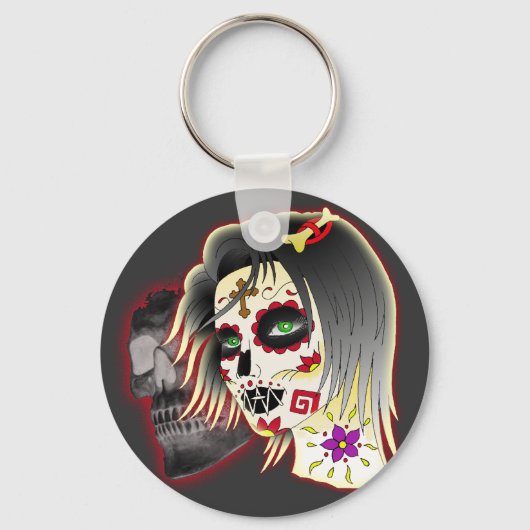 sugarskull sleutelhanger (Voorkant)