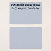 Suggestions de la nuit Date simple Carte bleue Dus (Devant & derrière)