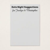 Suggestions de la nuit de date simple Carte gris c (Devant)