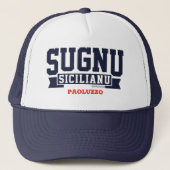 Sugnu Sicilianu Personalized Trucker Hat Pet (Voorkant)