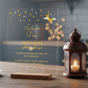 Suhoor Dua Acryl Bord Ramadan Islamitische Decorat