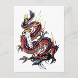 Sui Riu Japanse Dragon Katana Briefkaart