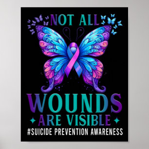 Suïcidaal gedrag Prevention Awareness Not All Woun Poster