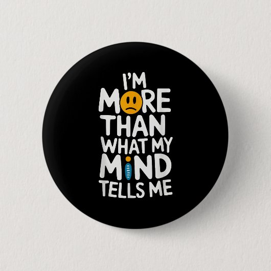 Suicide Awareness Depression Anxiety Mental Health Ronde Button 5,7 Cm (Voorkant)