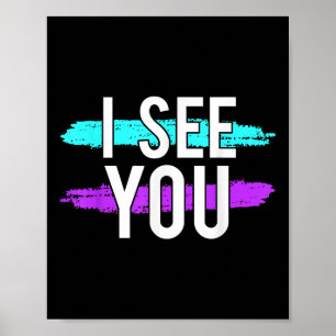 Suicide Awareness Design Gift Ik zie je voor menta Poster