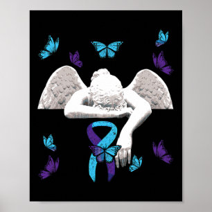 Suicide Awareness Engel lint Vlinders Poster