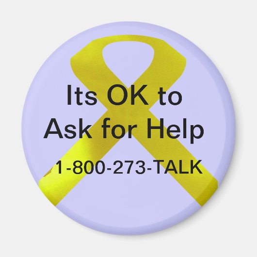 Suicide Awareness Help Magnet Magneet (Voorkant)