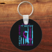 Suicide Awareness Month America Flag In Memory Of Sleutelhanger (Voorkant)