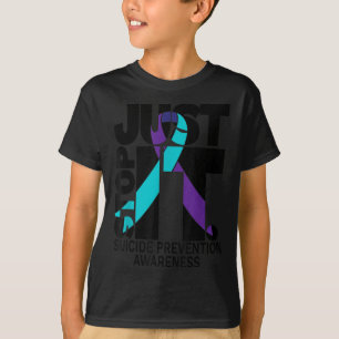 Suicide Awareness Preventie Zwarte Tekst T-shirt