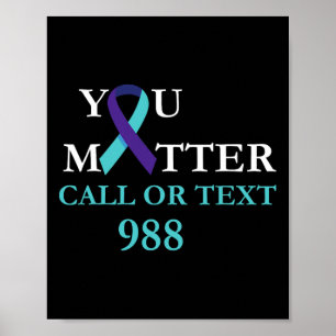 Suicide Awareness Prevention 988 Hotline Shirt - N Poster