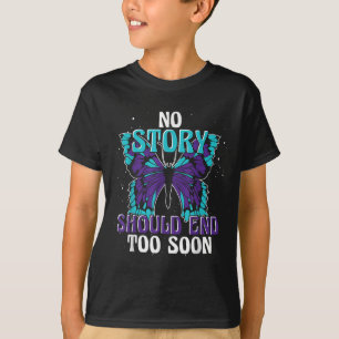 Suicide Awareness Ribbon Butterfly Suicide T-shirt