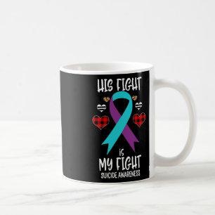 Suicide Awareness Ribbon Zijn gevecht is mijn geve Koffiemok