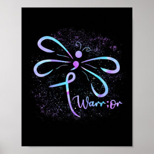 Suicide Awareness Semicolon Dragonfly Mentale Gezo Poster