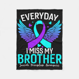 Suicide Awareness Shirt Brother Suicide Prevention Fleece Deken