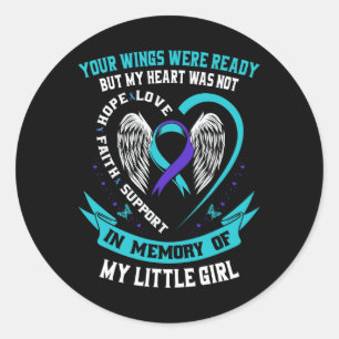 Suicide Awareness Shirt Dochter Little Girl Preve Ronde Sticker