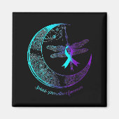 Suicide Awareness Shirt Dragonfly Moon Suicide Pre Magneet (Voorkant)