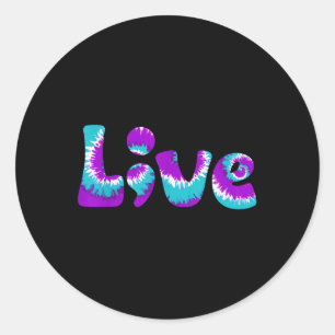Suicide Awareness Shirt Live Semicolon Blauwgroen Ronde Sticker