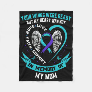 Suicide Awareness Shirt moeder zoon dochter preven Fleece Deken