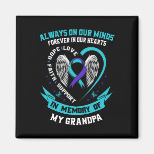 Suicide Awareness Shirt Opa Mannen vrouwen voorkom Magneet
