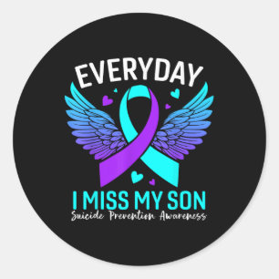 Suicide Awareness Shirt voor zelfmoordpreventie Ronde Sticker