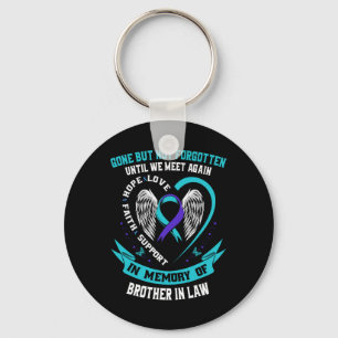 Suicide Awareness Shirt zwager in recht Mannen vro Sleutelhanger