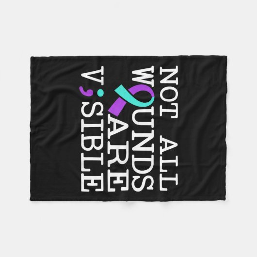 Suicide Awareness Suicide Prevention Suprt Survivo Fleece Deken (Voorkant (Horizontaal))