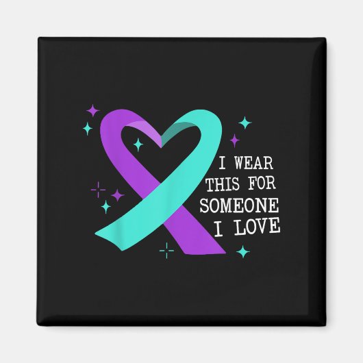 Suicide Awareness Suicide Prevention Suprt Survivo Magneet (Voorkant)