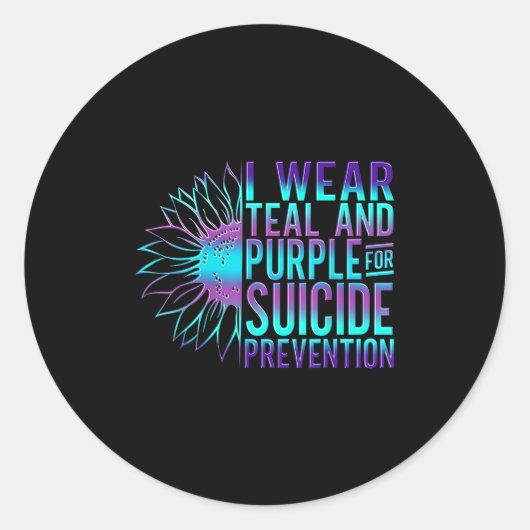 Suicide Awareness Suicide Prevention Suprt Survivo Ronde Sticker (Voorkant)