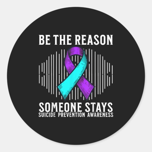 Suicide Awareness Suprt Suicide Prevention Awarene Ronde Sticker (Voorkant)