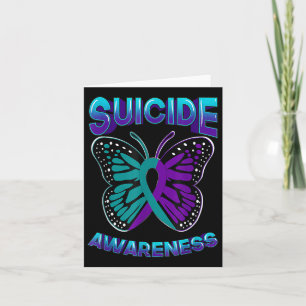 Suicide Awareness Warrior Paarse & Blauwgroen Kaart
