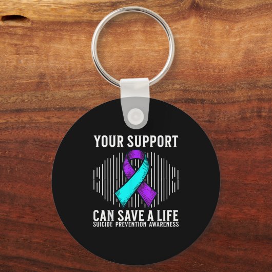 Suicide Awareness Warrior Suicide Prevention Aware Sleutelhanger (Voorkant)