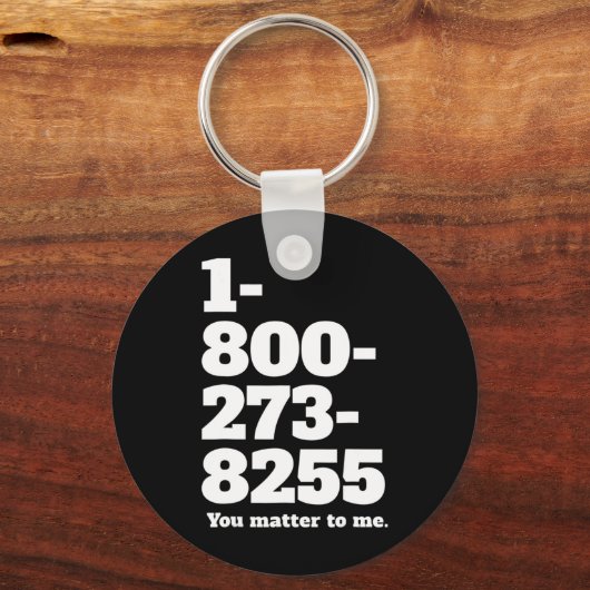 Suicide Hotline-nummer geestelijke gezondheidsvoor Sleutelhanger (Achterkant)
