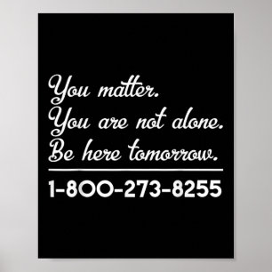 Suicide Hotline - Zelfmoordbewustzijn en -preventi Poster