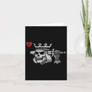 Suicide King of Hearts Skull draagt Crown Poker Kaart