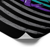 Suicide Prevention American Flag Purple Awareness Poster (Hoek)