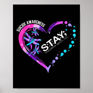 Suicide Prevention Awareness 988, Stay Tomorrow NE Poster