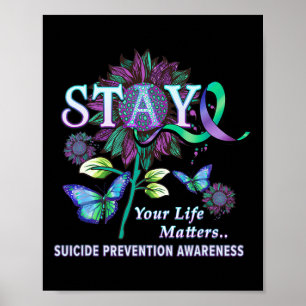 Suicide Prevention Awareness Blijf je leven Proble Poster